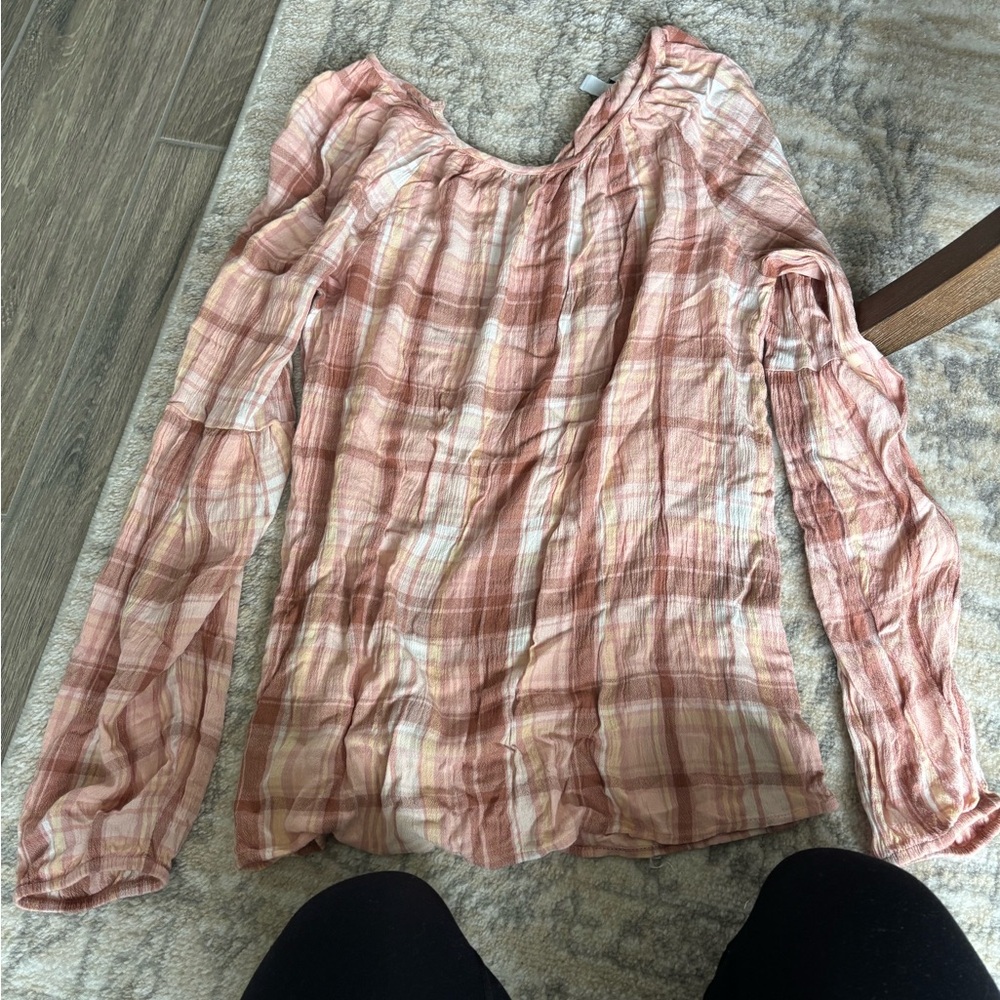 Women's Plaid Long Sleeve Top